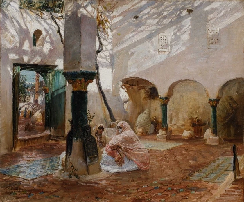 Donne in una Kouba a Belcour, Algeri, 1886